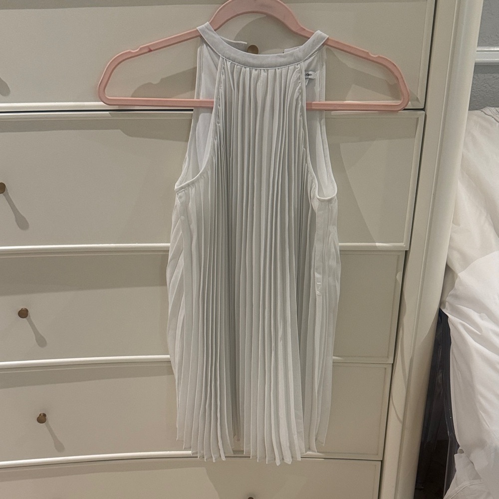 Calvin Klein White Pleated Kids Formal Dress